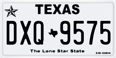 TX license plate DXQ9575