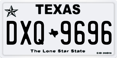 TX license plate DXQ9696