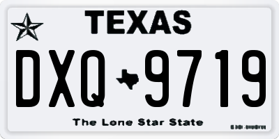 TX license plate DXQ9719