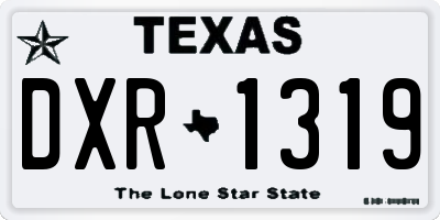 TX license plate DXR1319