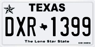 TX license plate DXR1399
