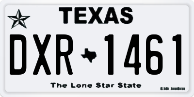 TX license plate DXR1461