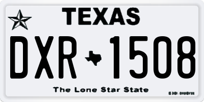 TX license plate DXR1508