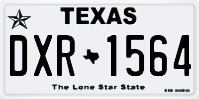 TX license plate DXR1564
