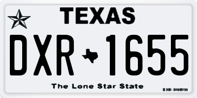 TX license plate DXR1655