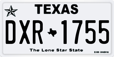 TX license plate DXR1755