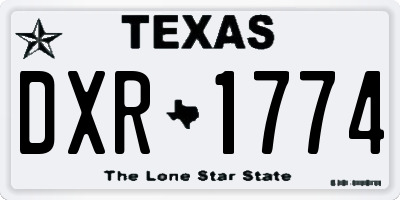 TX license plate DXR1774