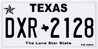 TX license plate DXR2128