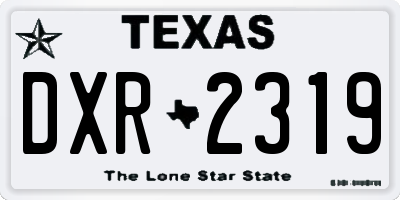 TX license plate DXR2319