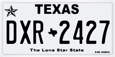 TX license plate DXR2427
