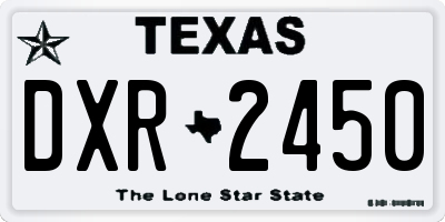 TX license plate DXR2450
