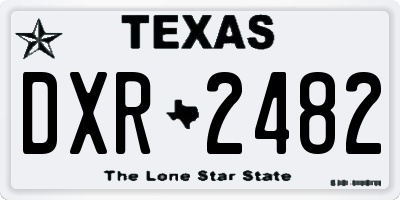 TX license plate DXR2482