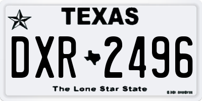 TX license plate DXR2496
