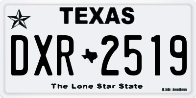 TX license plate DXR2519