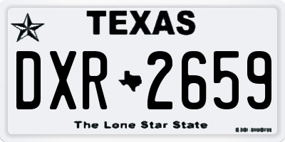 TX license plate DXR2659