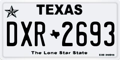 TX license plate DXR2693