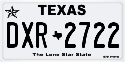 TX license plate DXR2722