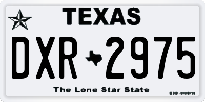 TX license plate DXR2975