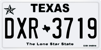 TX license plate DXR3719