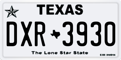 TX license plate DXR3930