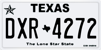 TX license plate DXR4272