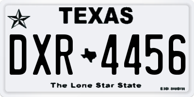 TX license plate DXR4456