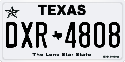 TX license plate DXR4808