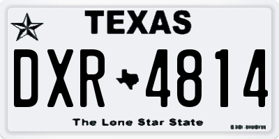 TX license plate DXR4814