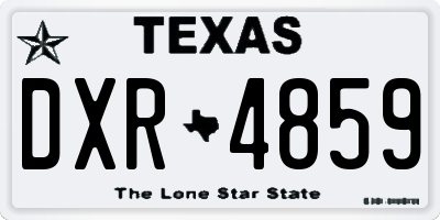 TX license plate DXR4859