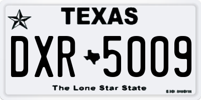 TX license plate DXR5009