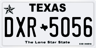 TX license plate DXR5056