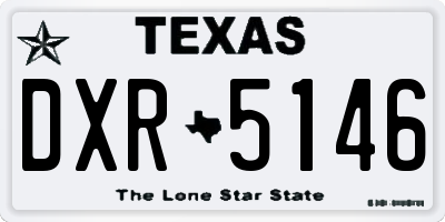 TX license plate DXR5146