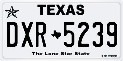 TX license plate DXR5239