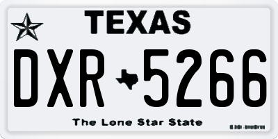 TX license plate DXR5266