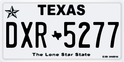 TX license plate DXR5277