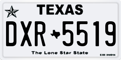 TX license plate DXR5519