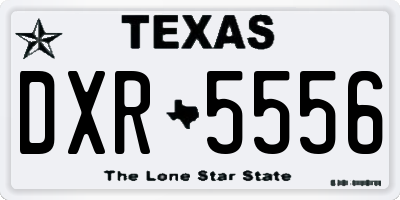 TX license plate DXR5556