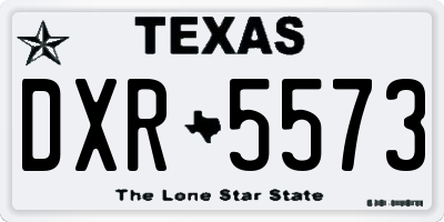 TX license plate DXR5573