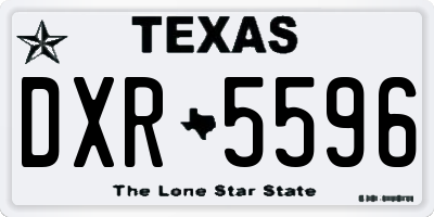 TX license plate DXR5596