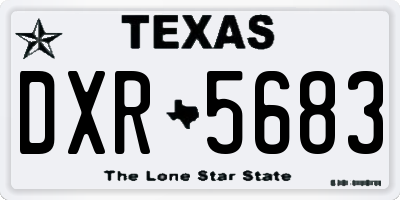 TX license plate DXR5683