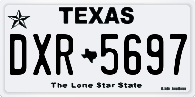 TX license plate DXR5697
