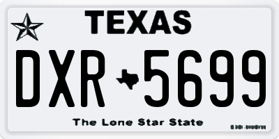 TX license plate DXR5699
