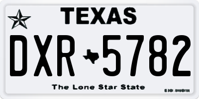 TX license plate DXR5782
