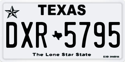 TX license plate DXR5795