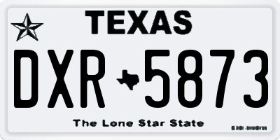 TX license plate DXR5873