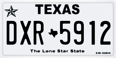 TX license plate DXR5912