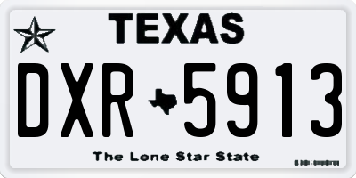 TX license plate DXR5913