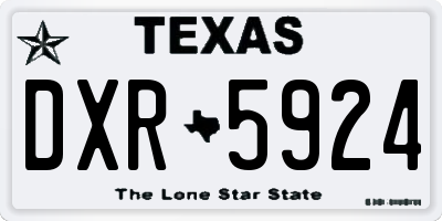 TX license plate DXR5924