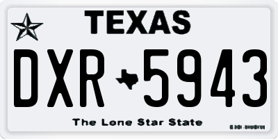 TX license plate DXR5943