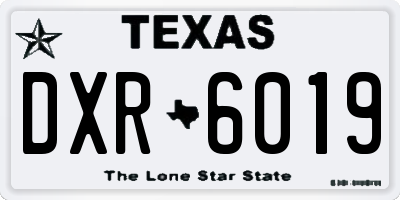 TX license plate DXR6019